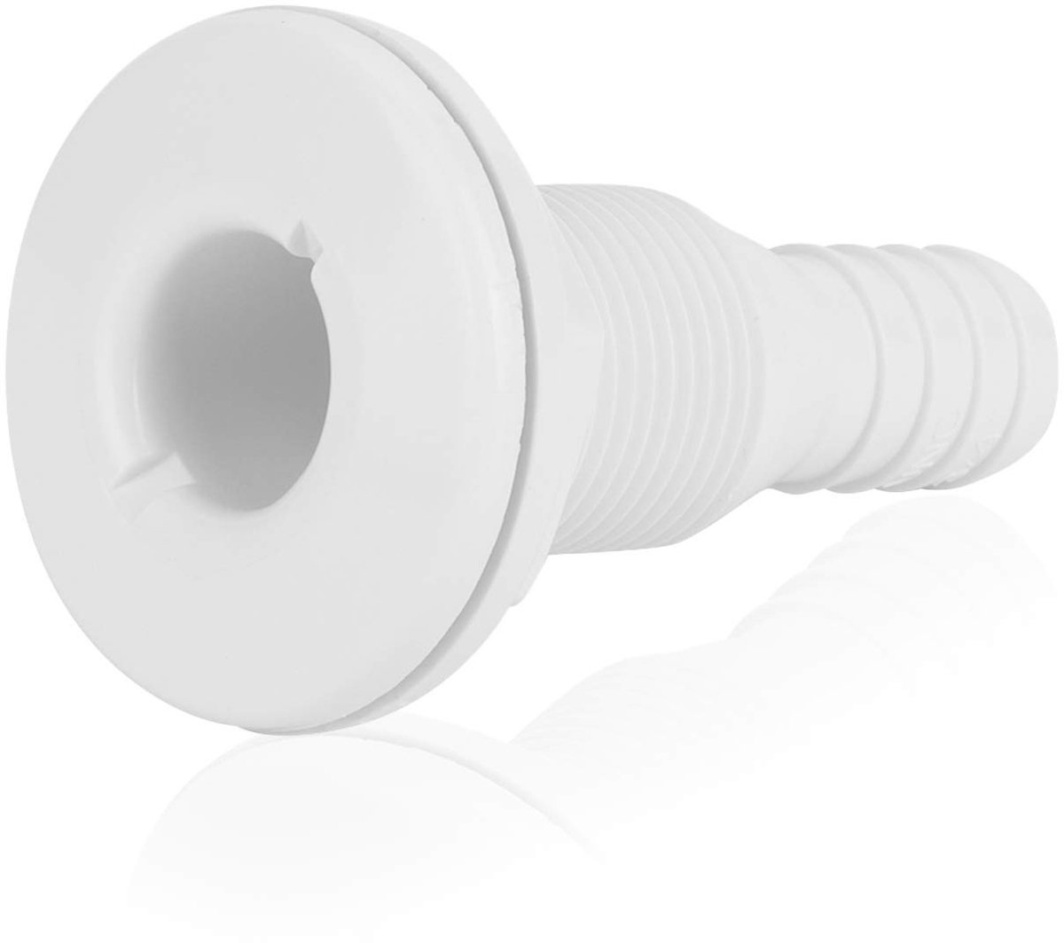 Dailygoody - Thru Hull Fitting - Kunststof uitlaatarmatuur - Duurzaam en UV-bestendig - Wit - Boot drain outlet - Veiligheidsnormen - Geschikt voor boten