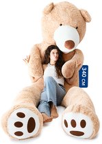 Grote Knuffelbeer 340 cm – Reuze Teddy Beer XXL Beige – Pluche Beer als Cadeau voor Vriendin, Valentijn & Verjaardag