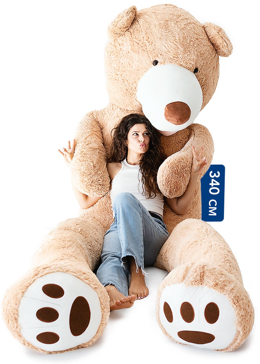 XL Pluche Teddybeer 340cm - Grote Knuffelbeer - Zacht Knuffeldier - Speelgoed voor Kinderen en Baby - Hoge Kwaliteit Beer Knuffel