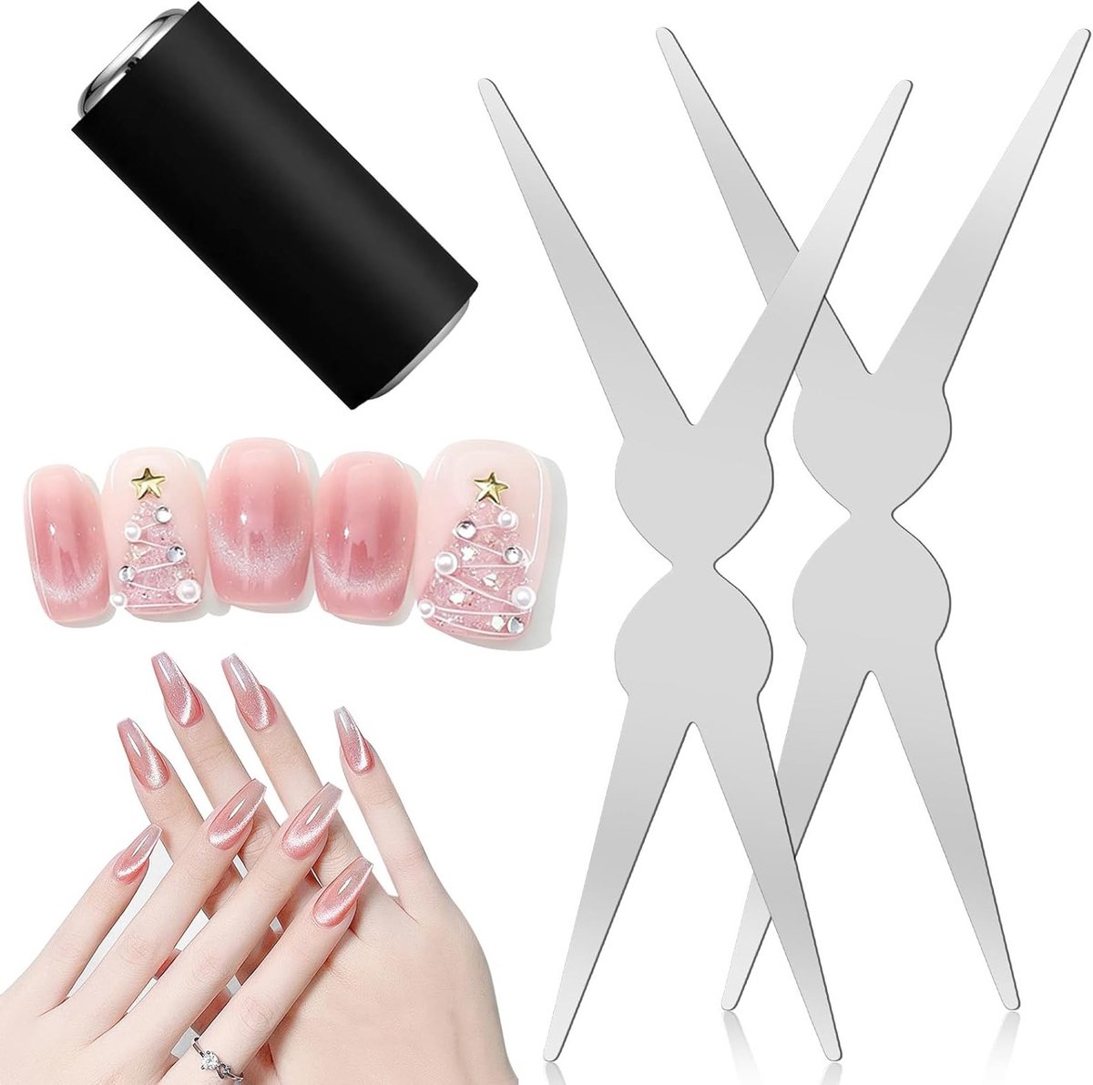 Set van 3 Magnetische Nageltools voor Nail Art, Decoratie en Professioneel Gebruik