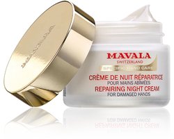 Mavala Repairing Night Cream 70 ml - Intensieve Herstel Nachtcrème Voor Droge En Beschadigde Handen - 30-Dagen Intensieve Handverzorging Met Hyaluronzuur, Shea Butter En Zijde Aminozuren - Herstellende Handcrème Voor Zachtere En Soepelere Huid