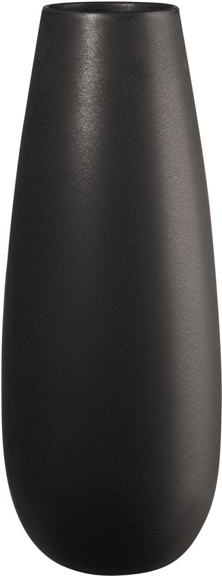 ASA Selection ease Vaas Black Iron, bloemenvaas, vloervaas, decoratieve vaas, aardewerk, matzwart, H 45 cm, 92031174