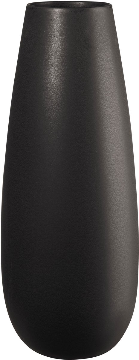 ASA Selection ease Vaas Black Iron, bloemenvaas, vloervaas, decoratieve vaas, aardewerk, matzwart, H 45 cm, 92031174