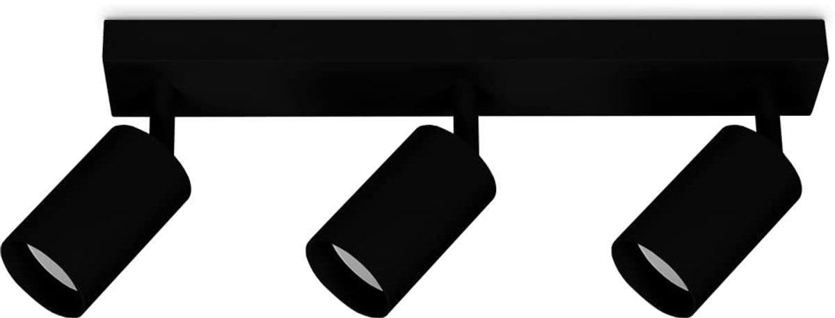 Kwazar Luminaire LED-plafondspot GU10 plafondlamp woonkamer wandlamp speelkamer VENTO.3 zwart