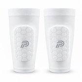 Scheenbeschermer Sleeves Voetbal Wit – Ingebouwde Mini Scheenbeschermers – Maat S – Antislip – 10x6 cm – Inclusief Opbergzakje