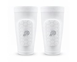 Scheenbeschermer Sleeves Voetbal Wit – Ingebouwde Mini Scheenbeschermers – Maat S – Antislip – 10x6 cm – Inclusief Opbergzakje