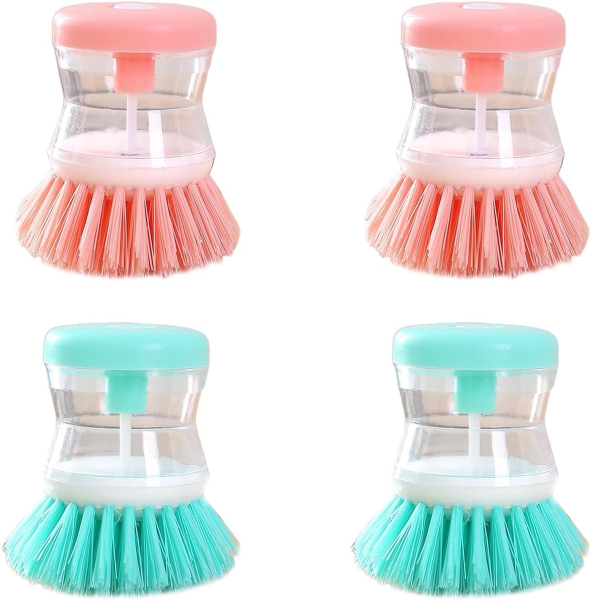 Multifunctionele Schoonmaakborstel voor Keukenaccessoires - 4 Stuks, Ideaal voor Potten en Pannen