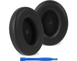 Vervangende oorkussens - Hoofdtelefoon - Compatibel voor Sennheiser - Momentum 4 - Draadloze hoofdtelefoon - Headset - Eiwit leer - Zwart
