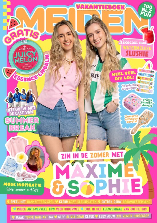 MEIDEN Zomerboek XXL 2026 - Vakantieboek voor Kinderen - Zomerboek - Doeboek - Vakantie - Puzzels - Bankzitters - Tekenen - Posters - Strips - DIY - Invullen - Knippen - Quiz - Speelgoed Meisjes - Cadeau Meisje - Cadeaus - Meiden Spullen Knutselen