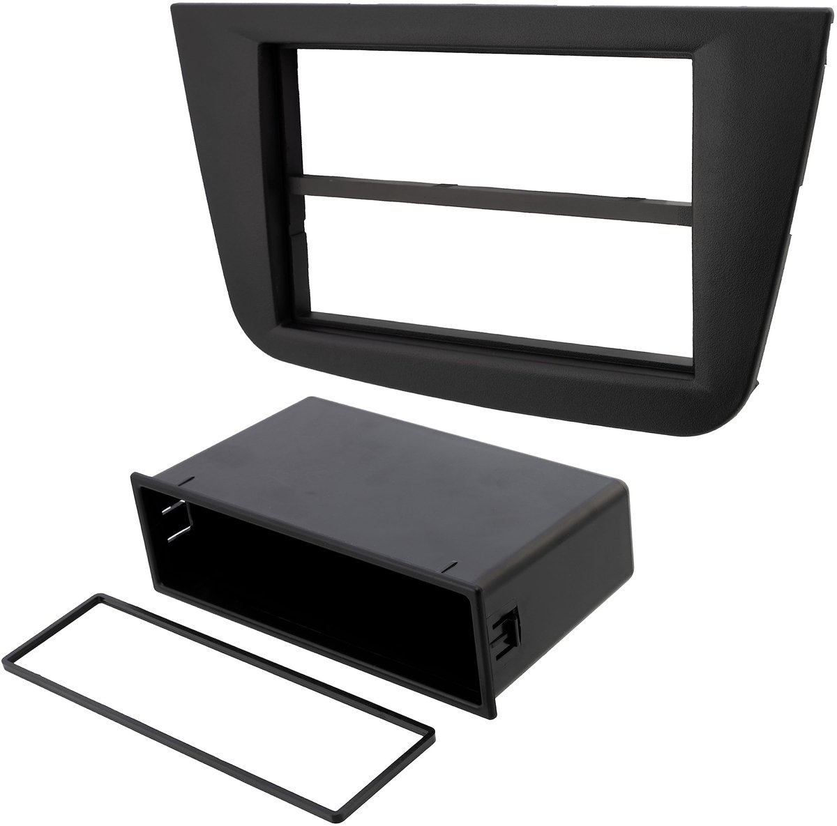 Allecto - Frame/faceplate/2 ISO-adapter voor autoradio - Kunststof