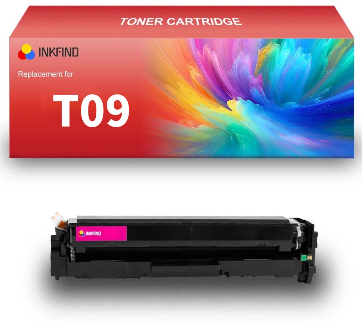 INKFIND T09 Magenta tonercartridge compatibel met CanonT09 T09 Magenta geschikt voor Canon i-SENSYS X C1127iF,C1127P - 1-pack Magenta
