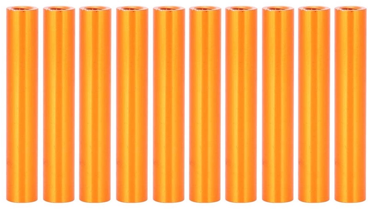 MTTProducts - Round Spacer Column Spacer - M3X30mm - Hoogwaardige Aluminium Spacers - Oranje - Voor Drones - 10 Stuks
