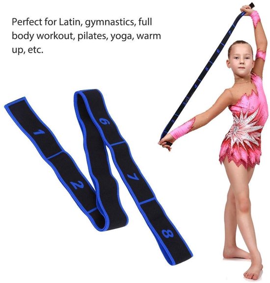Dailygoody - Stretch Band - Elastic Exercise Loop - Voor Dans en Yoga - Blauw - Coördinatie en Balans - Verbeter Lichaamsflexibiliteit - Ideaal voor F — afbeelding 4