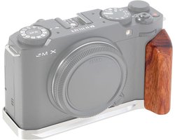 L-vormige handgreep met snelontgrendelplaat voor FUJIFILM X-M5 camera, geïntegreerde houten zijhandgreep, Arca Swiss compatibel en ergonomisch ontwerp voor betere grip