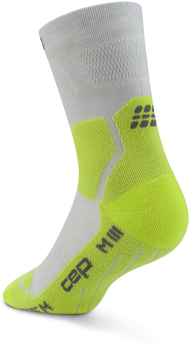 CEP Hiking Light Merino Mid-Cut Compressie Neongeel Dames 34-37 Neongelb