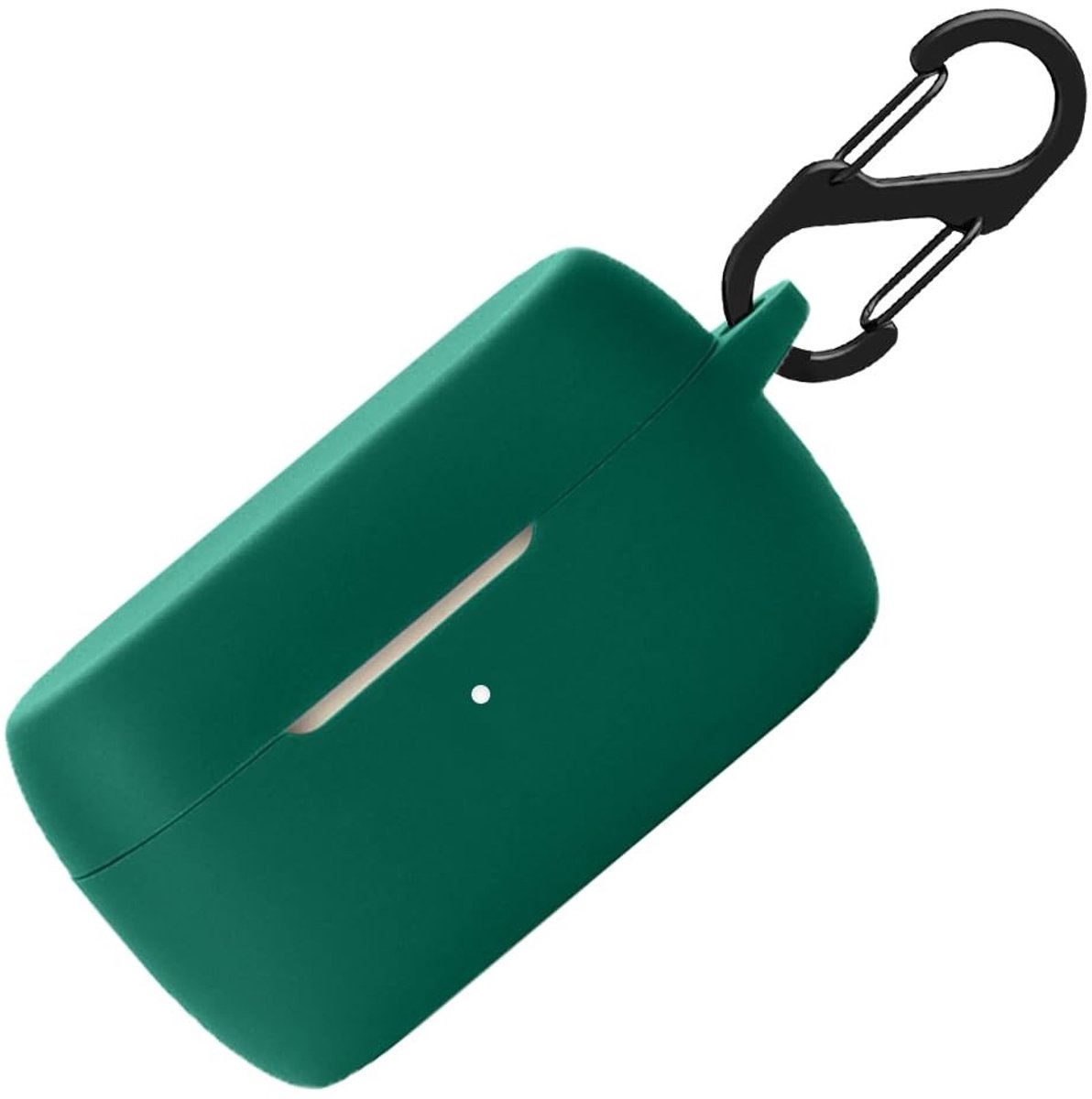 Dailygoody - Siliconen Case - Beschermhoes - Donkergroen - Stootvast - Voor Jabra Elite 3 en Elite 2 - Inclusief Sleutelhanger