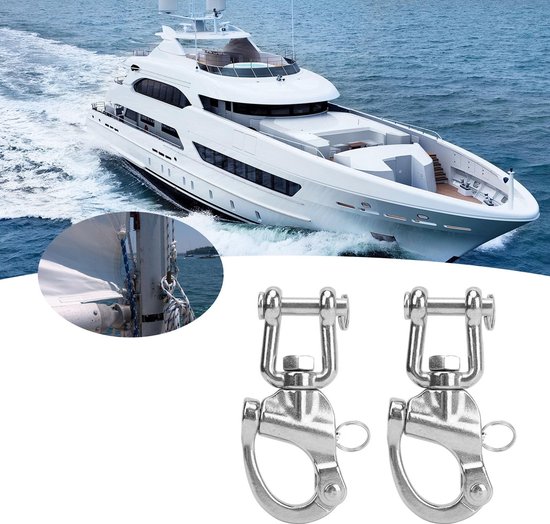 OmGoods - Dailygoody - Snelsluitingen Swivel Snap Shackle - 316 RVS voor Zeilboot - Duurzaam en sterk - Geschikt voor Tuigage - Perfect voor Zeilen - Ideaa van Omgoods — afbeelding 4