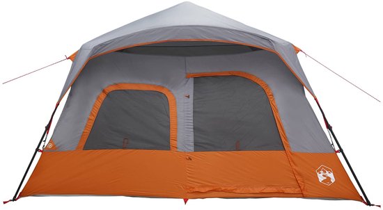 vidaXL - Directe - Tent - Grijs - en - Oranje - 340 - x - 280 - x - 190 - cm — afbeelding 3