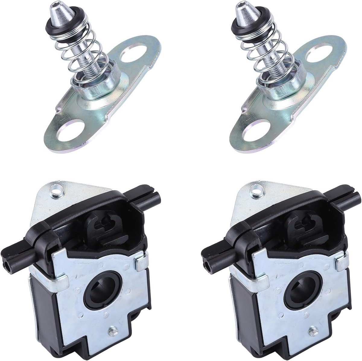 Dailygoody - Hood release upper bonnet lock - Bonnet lock - Direct replacement - Zwart + zilver - Geschikt voor 3 series E46 - Voor 323Ci en 323i