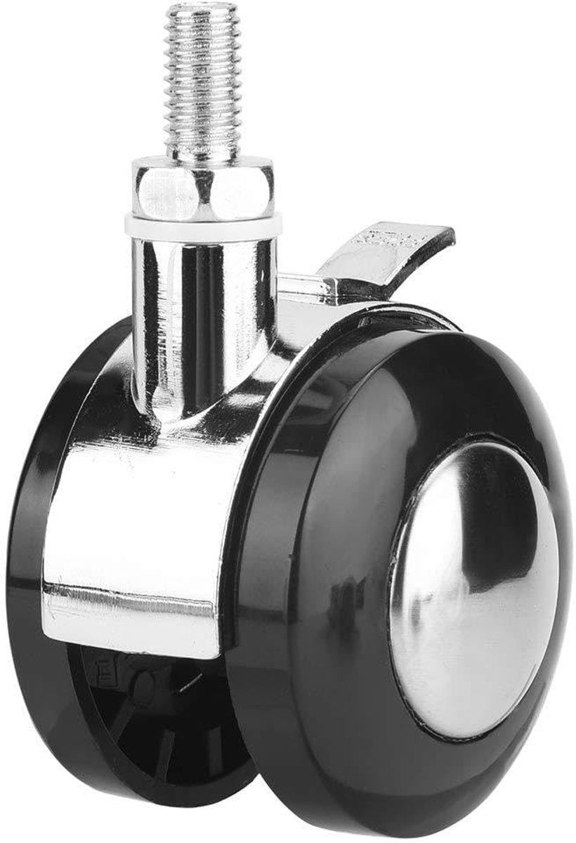 Dailygoody - 2-inch Zwenkwiel - Vergrendelbare Rem - 360 Rotatie - Zinklegering - Vervangende Zwenkwielen - Geschikt voor meubels - 4 Stuks