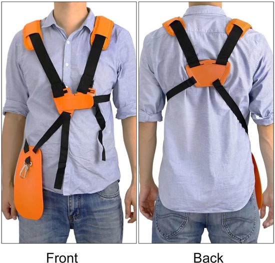 Dailygoody - Trimmer schouderriem - Draagriem voor bosmaaier - Comfortabele tuinervaring - Oranje - Grastrimmerriem - Vermindert vermoeidheid - Geschi... — afbeelding 5