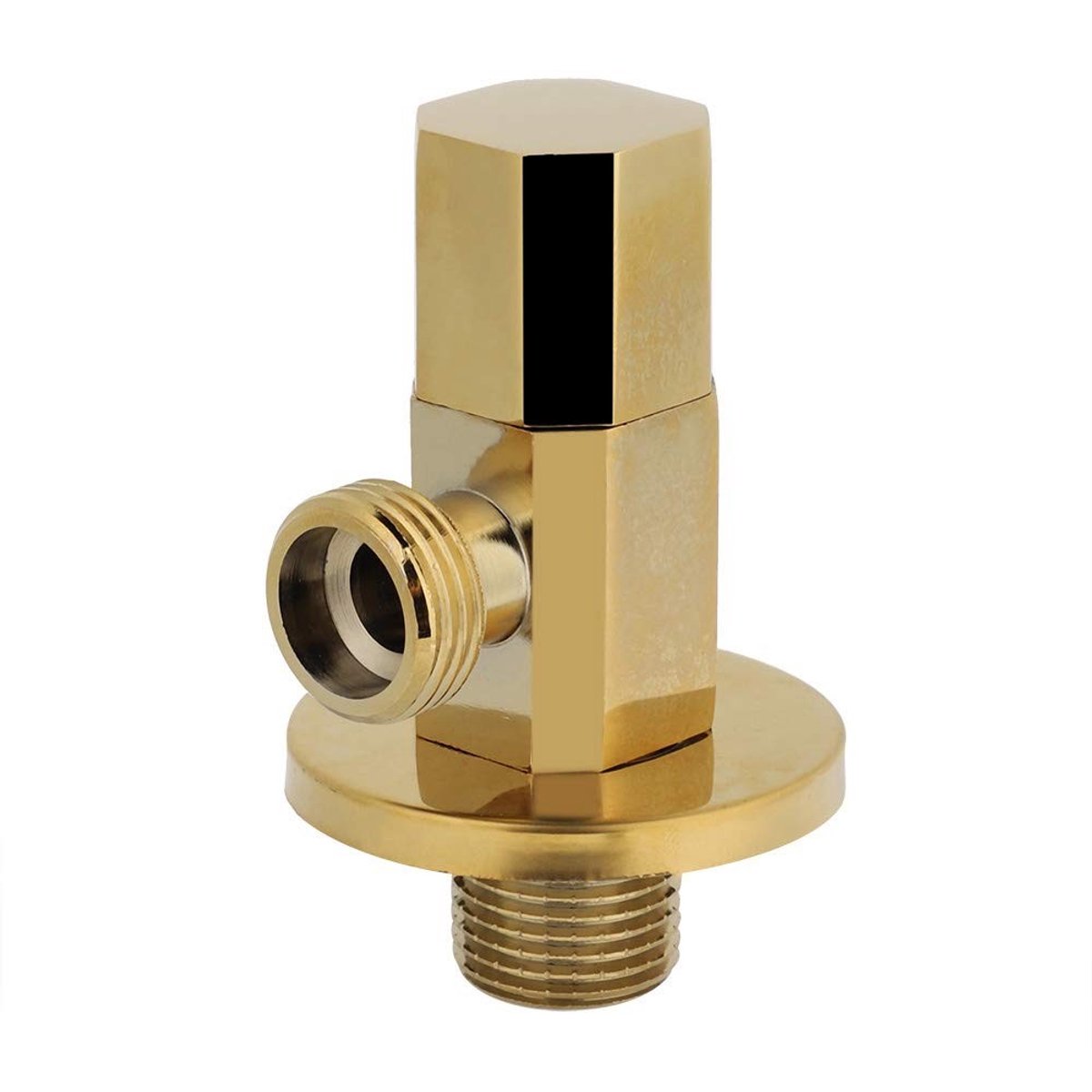 Dailygoody - Hoekstopkraan - Water Controle Ventiel - Messing Goud - Badkamer - Verstelbaar - Robuust - Hoogwaardige kwaliteit