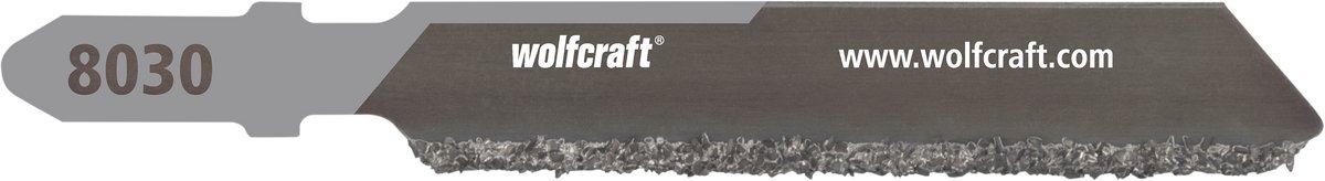 wolfcraft - Tegel Decoupeerzaagblad - voor Tegels tot 15mm - Hardmetaal blad met T-schacht – speciaal voor Wandtegels & Vloertegels - 8030000