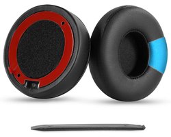 Comfortabele Oorkussens en Beschermhoezen voor Draadloze On-Ear Hoofdtelefoons van Hoogwaardige Kunstleer (Zwart)