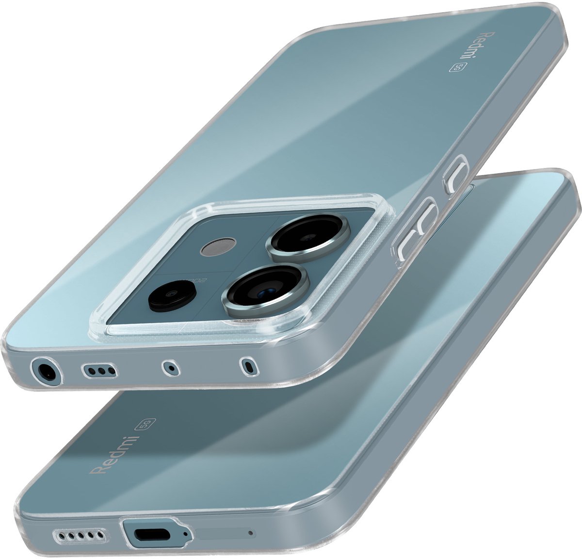 Mayaxess, Hoes voor Xiaomi Redmi Note 13 Pro 5G Zachte siliconenbescherming, Transparant