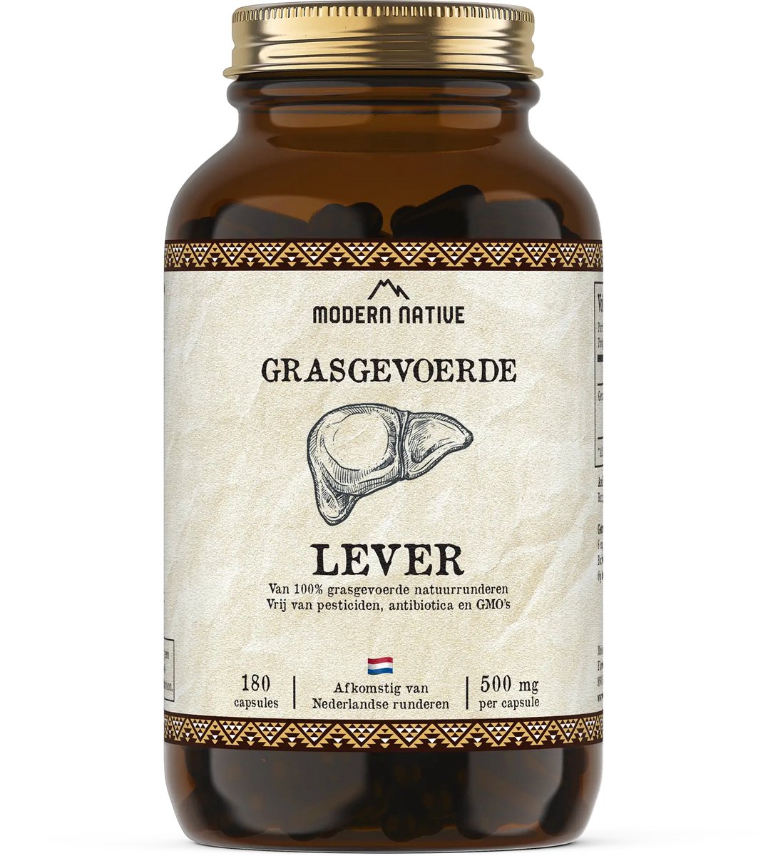 Modern Native Runderlever - 180 Capsules - Natuurlijke Multivitaminen A, B12 & IJzer