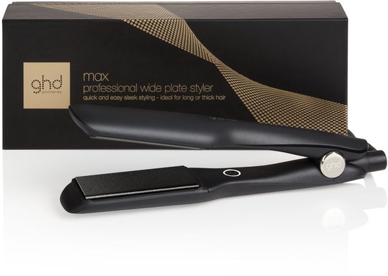 ghd – Max – Stijltang – Brede Platen – Dual-zone Technologie – Keramisch – Voor Lang Dik en Krullend Haar – Zwart