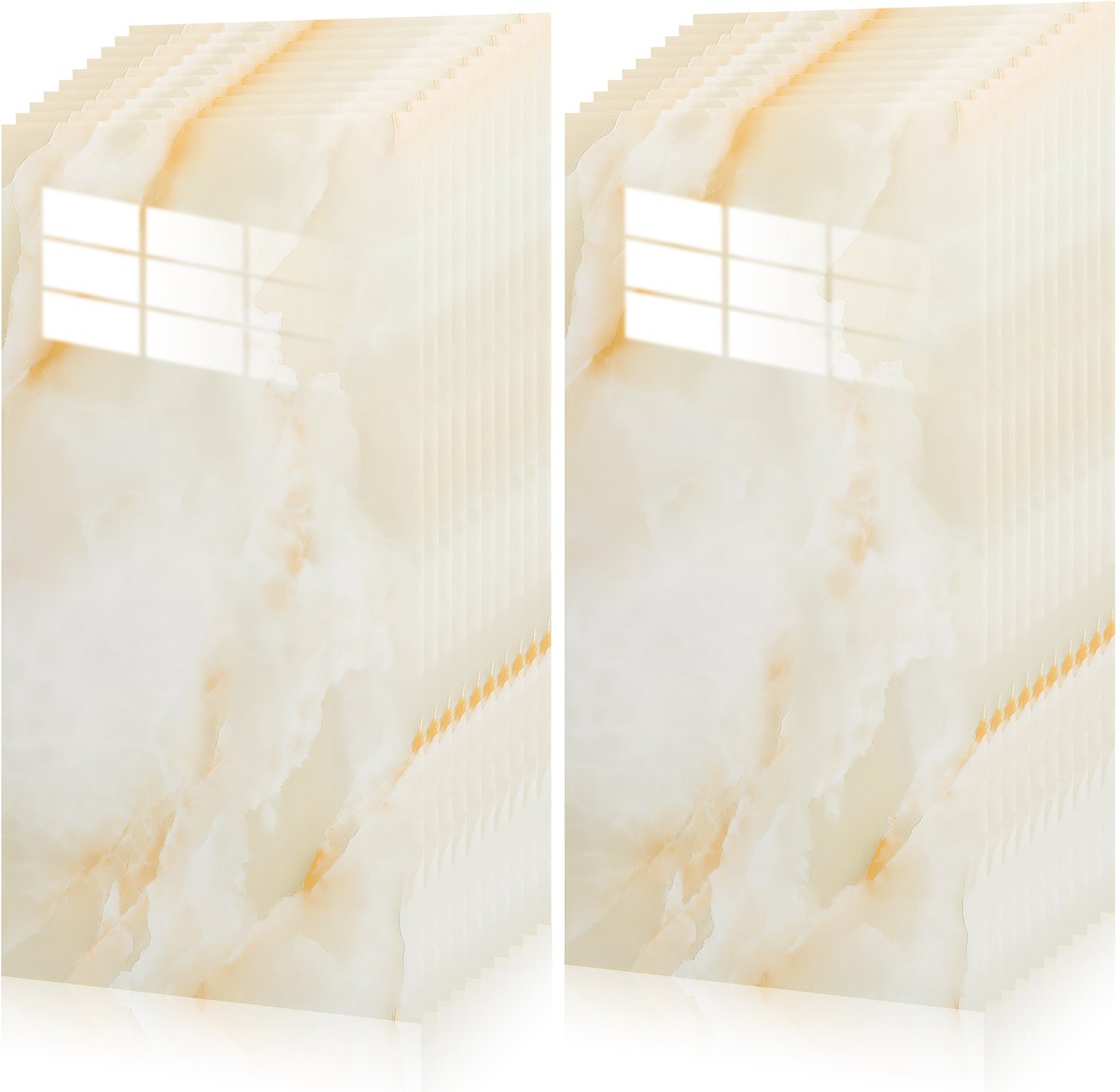 20 Stuks Zelfklevende Douchetegels Marmerlook 30x60 cm – Waterdichte XPE Schuim Wandstickers voor Badkamer & Keuken – Moderne Marmerdesign Tegelfolie