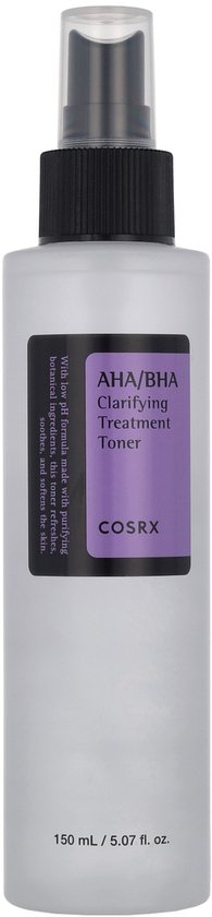 AHA/BHA Clarifying Treatment Toner fles met paars label, 150 ml.