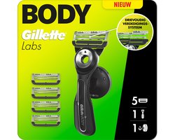 Gillette Labs Body + Intimate Scheersysteem voor Mannen - Houder + 5 scheermesjes - van Gillette