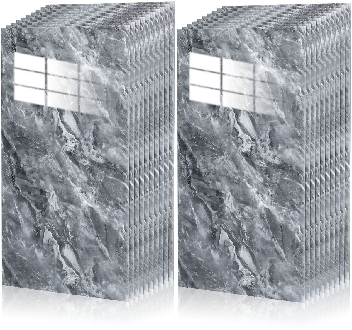 20 Stuks Zelfklevende Douchetegels Marmerlook 30x60 cm – Waterdichte XPE Schuim Wandstickers voor Badkamer & Keuken – Moderne Marmerdesign Tegelfolie