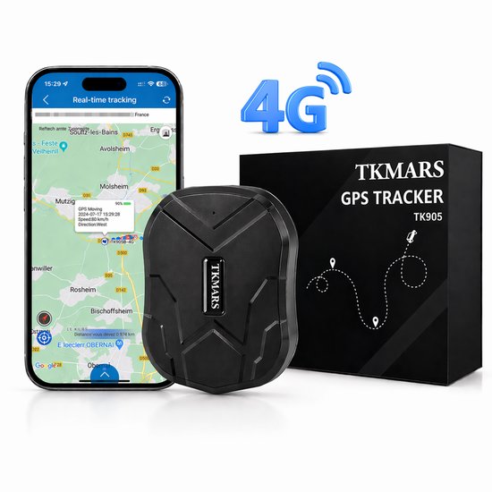 4G GPS tracker – Zonder Abonnement - GPS Tracker Auto - GPS Tracker Fiets - GPS Tracker Kind - Volgsysteem - IP65 Waterproof Geschikt Alle Voertuigen – Auto – Motor - Scooter - 4G TK905