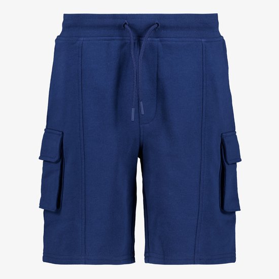Unsigned jongens cargo sweatshort blauw - Maat 158/164