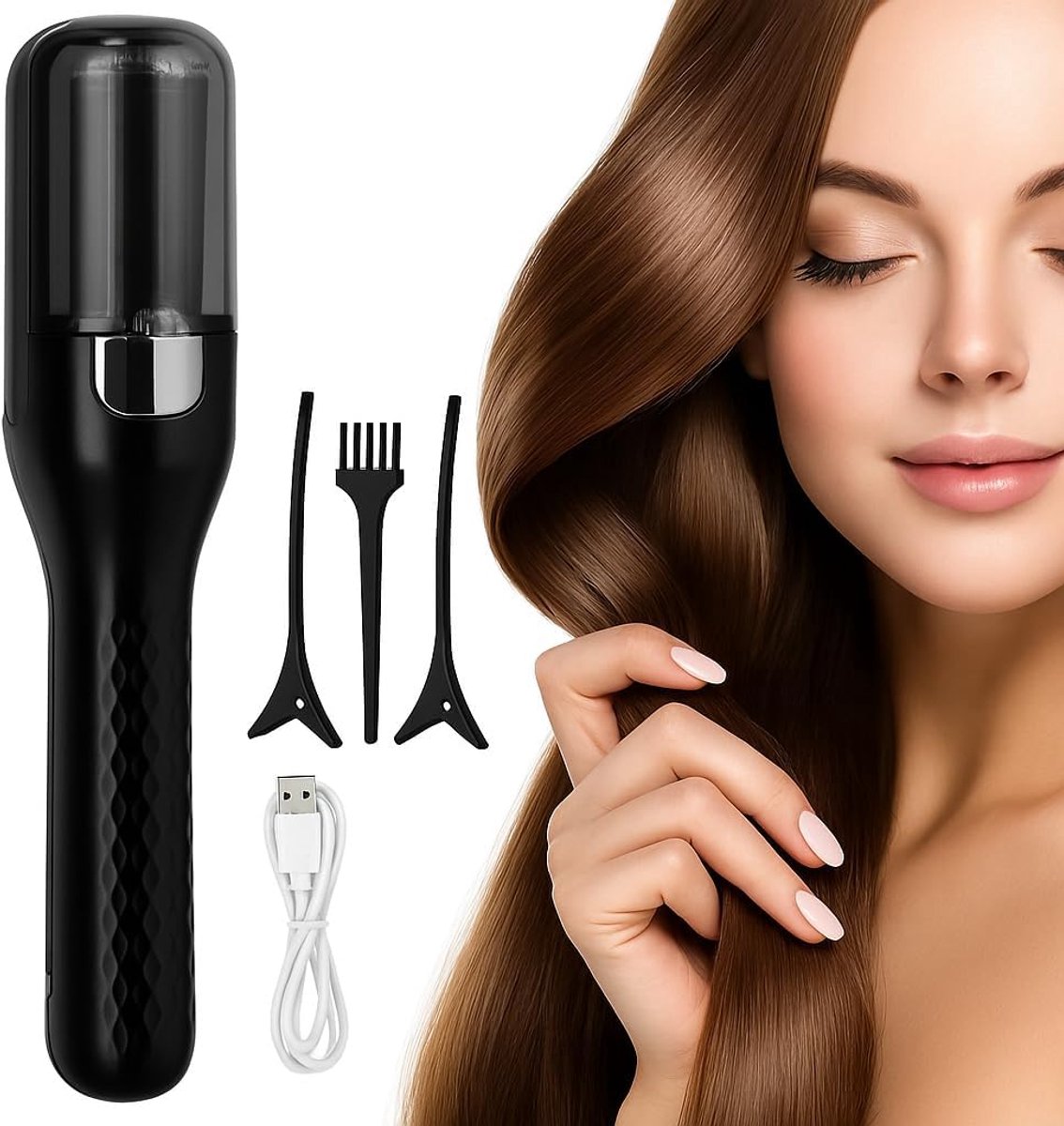 Split Ender Remover - Draadloos - Voor Gespleten Haarpunten - Voor Droog en Beschadigd haar - Glanzend en Gezond haar - Ender Remover Hairstylingtool - Haar En Verzorging - Type C