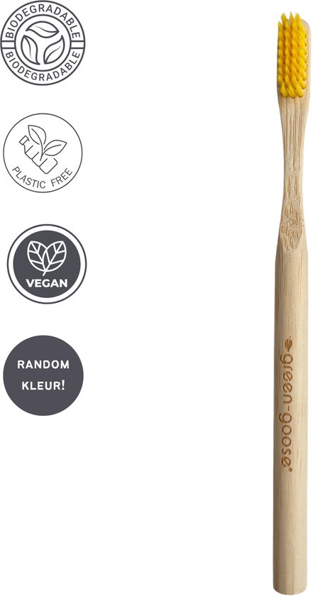 Bamboe Tandenborstel | Set van 1| Zacht/medium voor gevoelige tandvlees|Biologisch afbreekbaar| 100% organic |