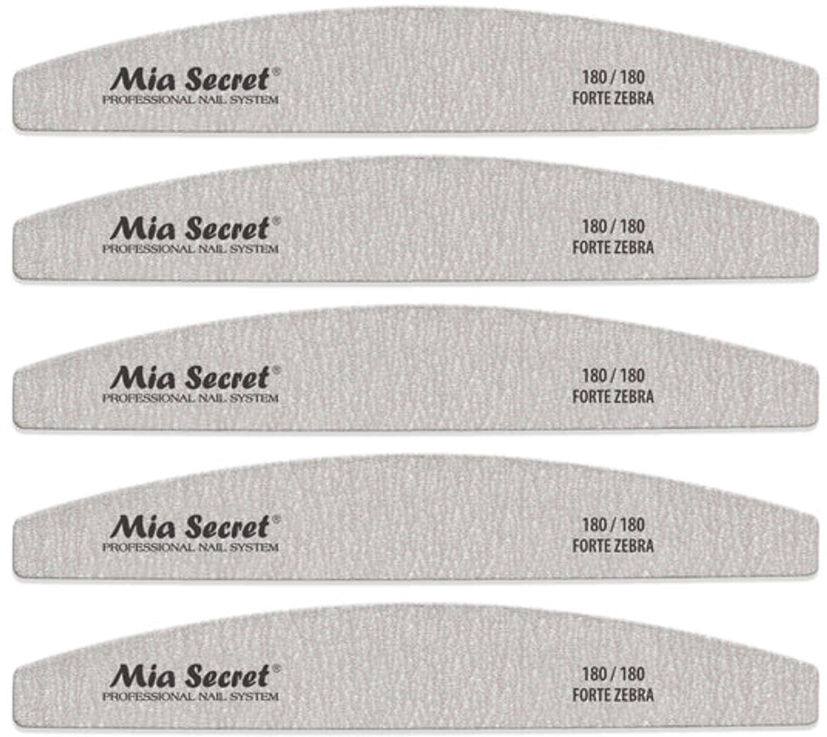 Forte Zebra Halfmoon Nagelvijl 180/180 Blauw (5stuks)