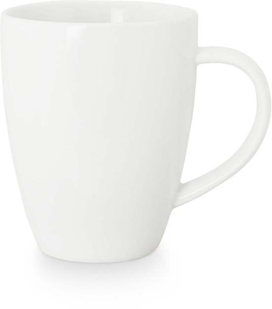 vtwonen Tasses avec Oreille - Service de Vaisselle - Wit - Grands Mugs Set de 6 - 400ml