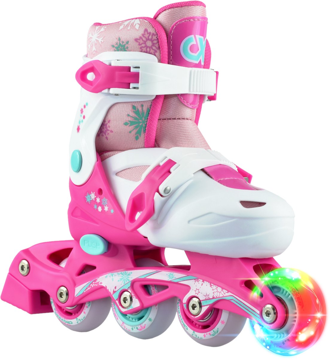 CROXER Missy 3-in-1 Verstelbare Skeelers Lichtgevende Wielen LED 27-30 Roze