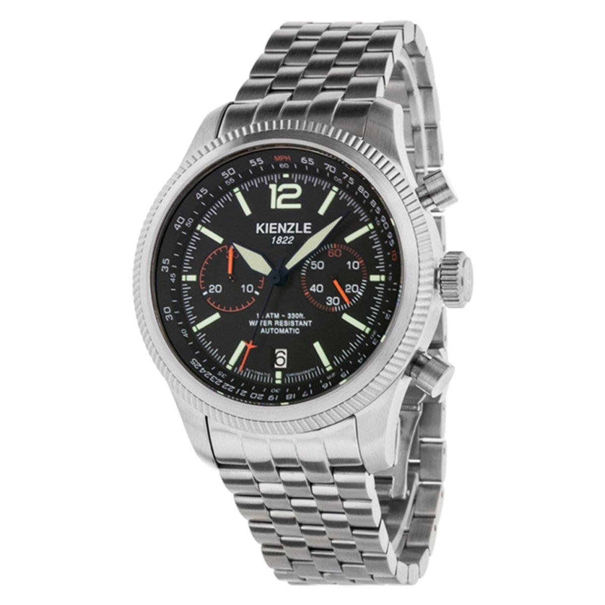 KIENZLE Horloge - Pilotimer - Automatic Chrono KM417 - Waterdicht tot 10 ATM - Chronograaf Functie