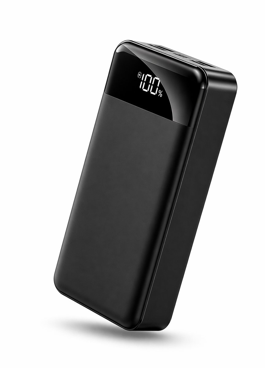 Powerbank 30.000 mAh – Snellader 22.5W – USB-C – Noodpakket - Zaklamp – Telefoon Tablet – 5x Opladen Tegelijk — afbeelding 1