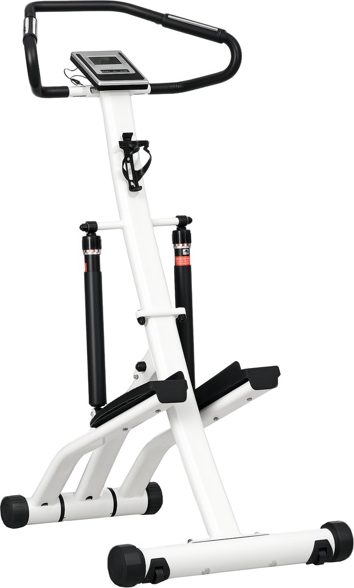 SPORTNOW stepper - 12 weerstandsniveaus - LCD-display - 2 wieltjes
