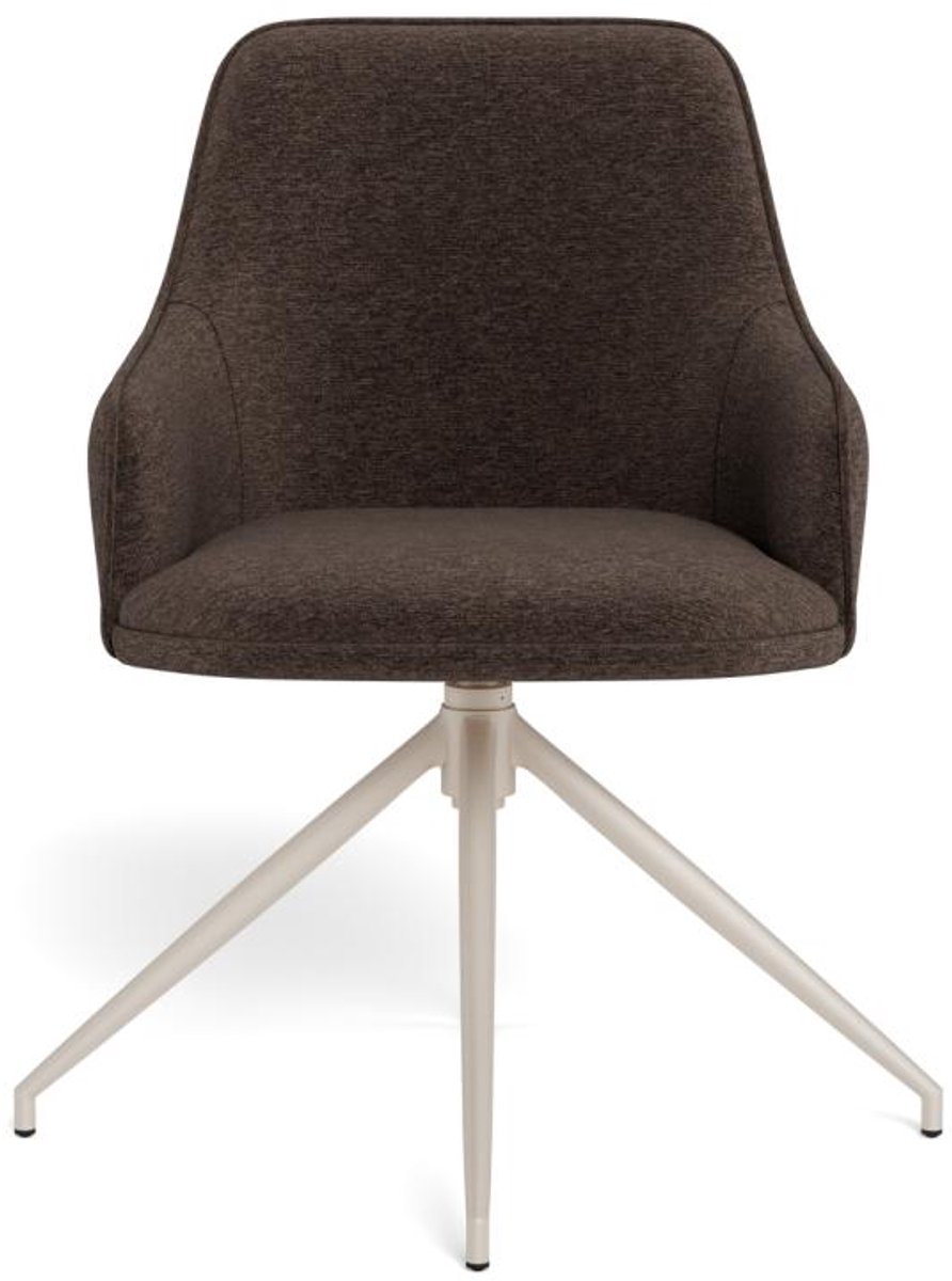 Giga Living Eetkamerstoel Kyan Met Armleuning Apia Bruin Set van 2 - Giga Living