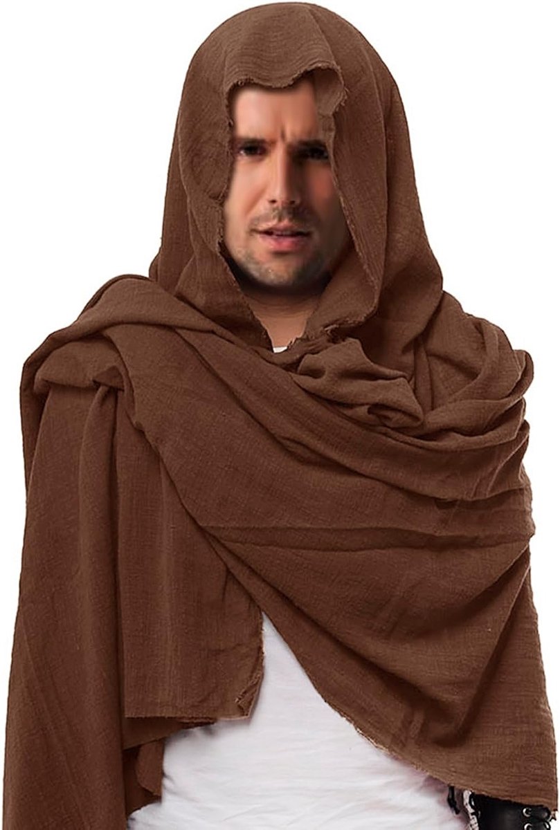 Hooded Scarf en Cape voor Piraten en Middeleeuwse Kostuums | Warme Nekwarmer en Poncho voor Cosplay en Halloween voor Mannen en Vrouwen