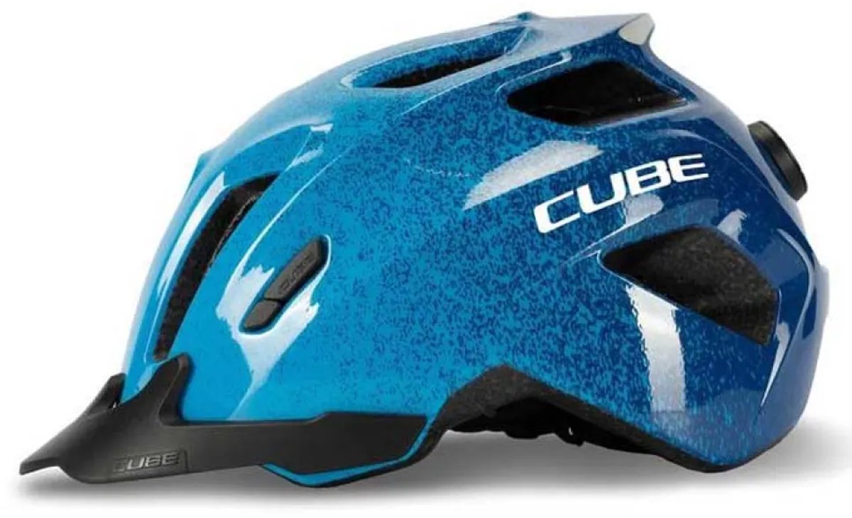 CUBE Fietshelm Fink - Kinderhelm - 11 Ventilatiegaten - SNAP 360 CUBE fit - X-Lock-montagesysteem - EPS In-Mould - 44-49 cm - XXS - Donkerblauw
