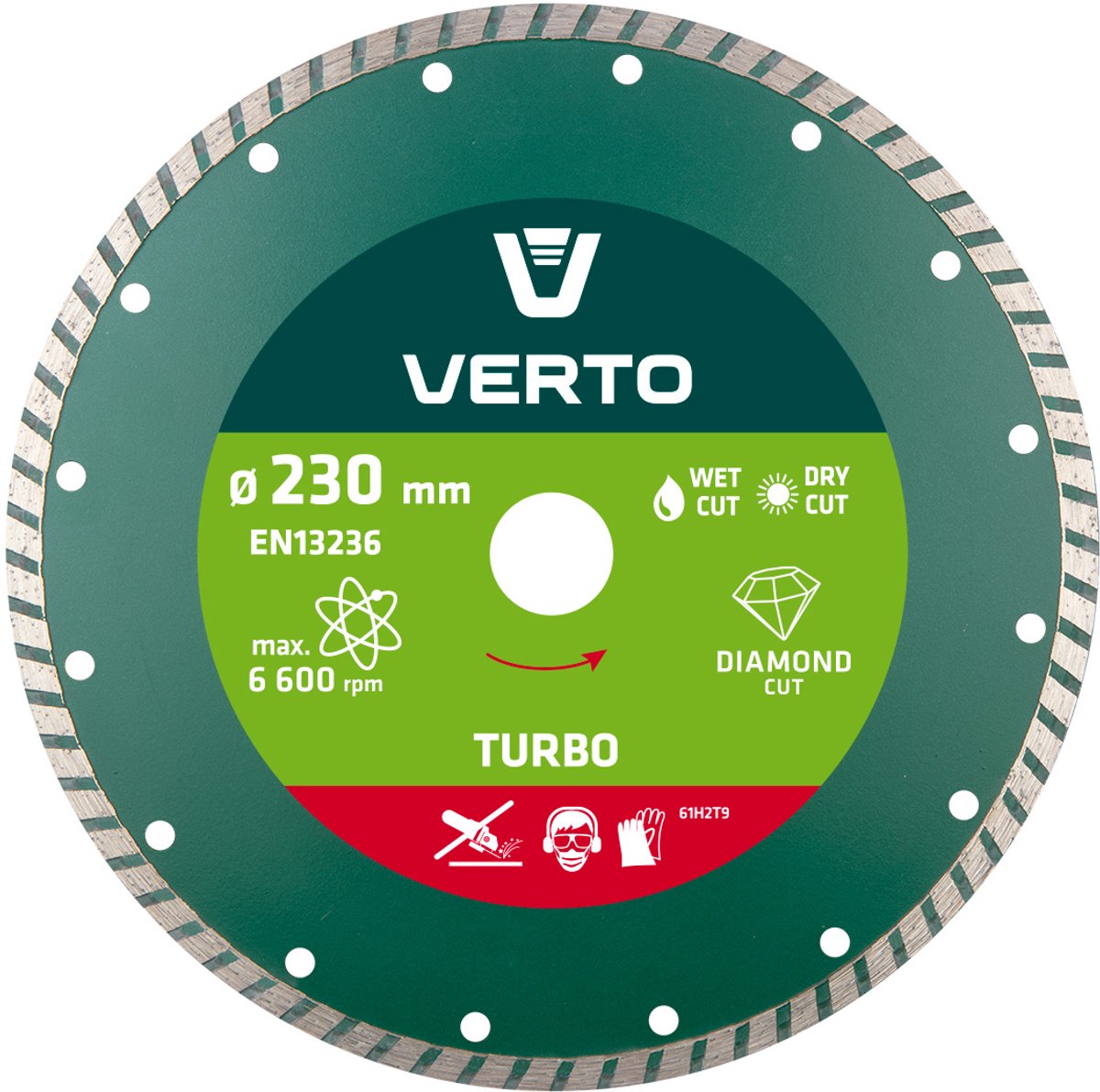 VERTO Turbo - Diamantschijf - 230mm - Beton- en Steenbewerking