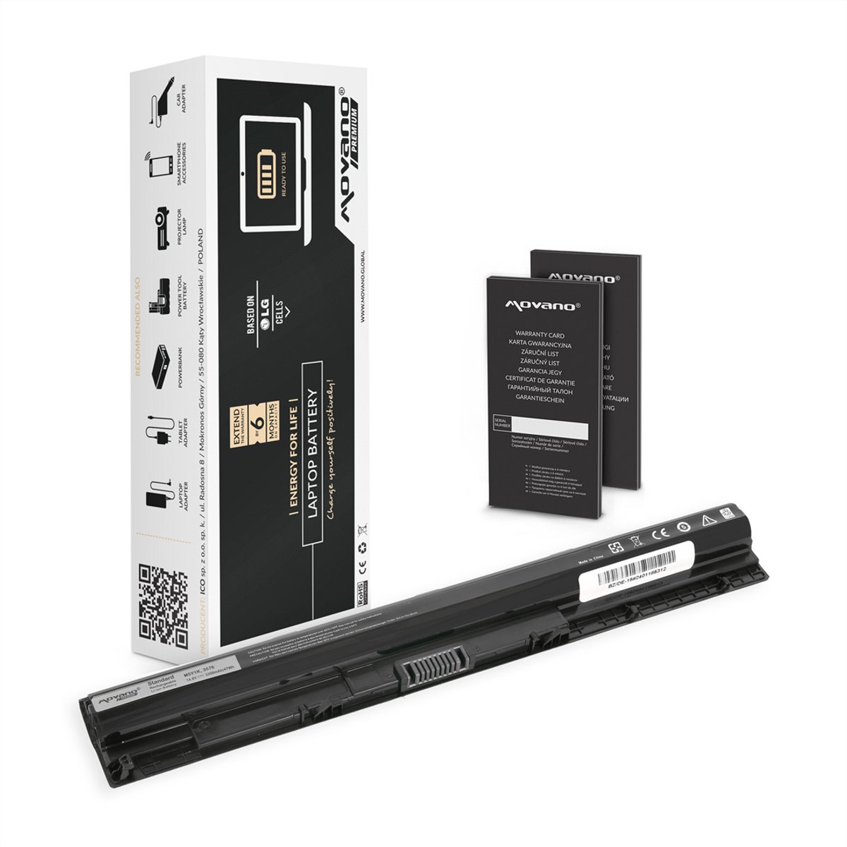 Movano Premium - Inspiron 15 Batterij - 2600mAh - Veiligheid - Kwaliteit